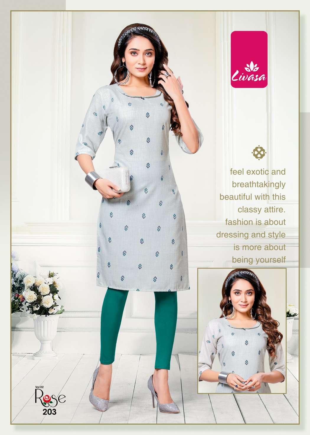 Livasa Rose 2 Cotton Printed Regular Wear Kurti Collection